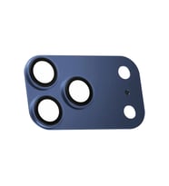 iPhone 17 Pro / 17 Pro Max Safir Kamera Lens Koruyucu Metal Kamera Çerçeveli Tam Koruma (Lacivert)