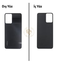 Infinix Note 12İ Siyah Uyumlu Arka Kapak Arka Cam Batarya Pil Kapağı Lazer Kesim Back Cover