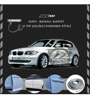 Bmw E87 Oto Araç Kapı Koruma Fitili 5metre Parlak Gri Renk