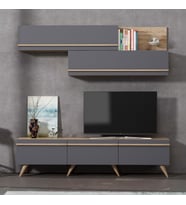 TV Ünitesi Asil Antrasit Meşe 180 cm