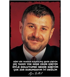 Azer Bülbül Retro Ahşap Poster