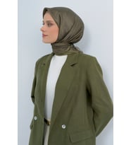 Armine Saf İpek Sura Eşarp-2026 İlkbahar-Yaz- 954800D (Haki)