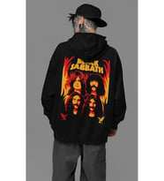 Black Sabbath Rock Metal Baskılı Unisex Oversize Müzik Grubu Hoodie