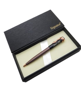 Signator® ST197 Slim Crocodile Rose Gold Tükenmez Kalem  İsme Özel Kalem (Karışık)