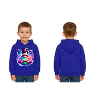 Unisex roblox Baskılı Çocuk Swaetshirt  Baskılı Kapüşonlu 3 İplik Şardonlu (SAKS MAVI)