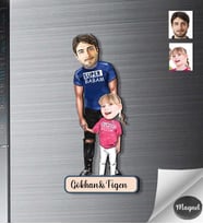 Kişiye Özel Babalar Günü Günü Ahşap Magnet -4