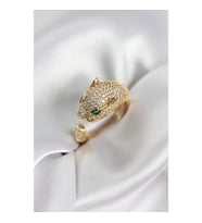 Mey İthalat® Jaguar Model Gold Renk Zirkon Taşlı Kadın Yüzük