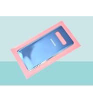 Tkgz - Samsung Galaxy S10 Arka Kapak Batarya Kapağı - MAVİ