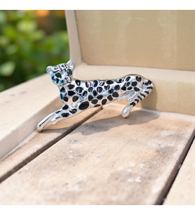 Panter Broş (6 cm) Gümüş Renk