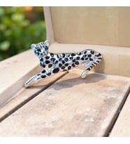 Panter Broş (6 cm) Gümüş Renk