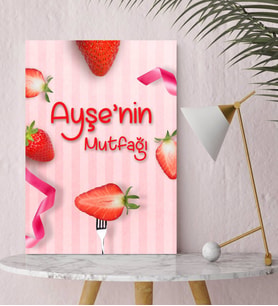 BK Gift Kişiye Özel Mutfak Konseptli Kanvas Tablo 30x50cm-17