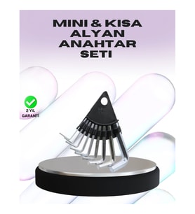 Mey İthalat® 9 Parça Alyan Anahtar Seti Farklı Metrik Ölçü Pratik Taşıma