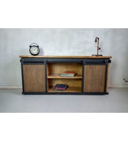 Deryawood ahşap masif sürgülü konsol 200*43*90 cm