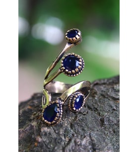 STONEAGE Safir Ayarlanabilir Kadın Yüzük (Altın / Dore)