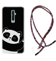 Oppo Reno 2Z 4 Lite 4 Pro 5 6 7 A31 Kılıf Boyun Asklı Rasta Silikon Bay Bay Panda 1784