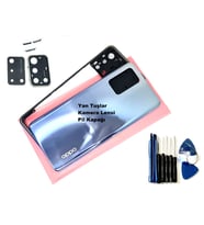 Tkgz Oppo A74 FULL KASA Arka Pil Batarya Kapağı (TAMİR SETİ) MAVİ
