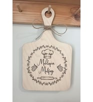 Kişiye Özel Yazılı Ahşap Dekoratif Mutfak Süsü (29x18 cm)