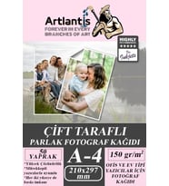 Fotoğraf Baskı Kağıdı A-4 150 Gr/m2 50'li 1 Paket A4 Fotoğraf Kağıdı Ofis Ve Ev Tipi Mürekkepli Yazıcılar İçin (Beyaz)