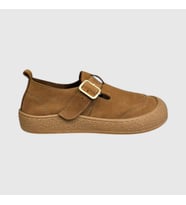 MYFİT SHOES 234 KADIN HAKİKİ DERİ TOKALI CASUAL AYAKKABI TABA NUBUK