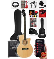 Midex XC-300XNT-AMP Profesyonel AMFİLİ Elektro Akustik Gitar (Amfi Çanta Capo Askı Jak Kablo Pena)