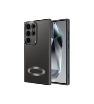 Samsung Galaxy S24 Ultra Uyumlu Kılıf Kamera Korumalı Logo Gösteren Zore Omega Kapak (Siyah)