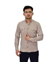 Erkek Spor Likralı Gömlek BGL-ST04343 (Taş)