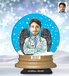 Kişiye Özel Doktor Erkek Ahşap Küre Biblo-1
