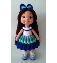 Gökyüzü Karnaval Bebek Amigurumi Organik Oyuncak