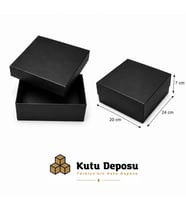 20x24x7 cm Hediye Kutusu-Siyah