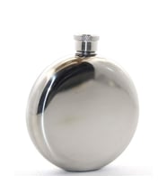 Paslanmaz Çelik Yuvarlak 5 Oz Tekli Matara