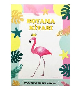 Flamingo Boyama Kitabı - Sticker Ve Maskeli-