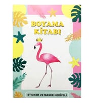 Flamingo Boyama Kitabı - Sticker Ve Maskeli-
