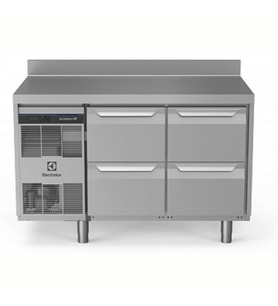 Electrolux Professional Endüstriyel Soğutmalı Tezgah, Sırtlı, "heavy Duty", Aısı304, -2°/+10°c, Dijital, Tropikal - 290 Lt, 4x½ Çekmeceli EH2H3BB