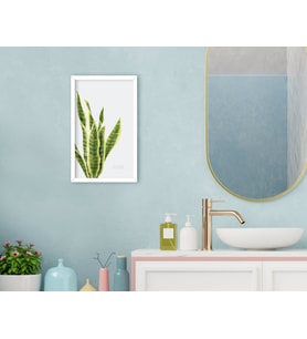 BK Home Banyo Dekoratif Ahşap Beyaz Çerçeveli Tablo-9