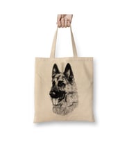 Alman Çoban Köpeği Alman Kurdu German Shepherd Dogs Bez Çanta Alışveriş Çantası Plaj Çantası (Beyaz)