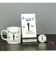 Muhasebeci Üçlü Set (Kupa + Telefon Standı + Anahtarlık) 001