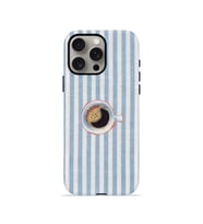 iPhone 15 Pro Vorian Çift Katmanlı MagSafe Kılıf Morning Coffee Stripe