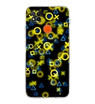 Xiaomi Redmi 10A  Kamera Korumalı Kapak Semboller Tasarımlı Şeffaf  Kılıf