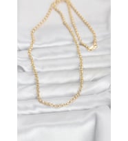 Northcity CM 14K Gold Renk Halka Zincir Model 60 cm Kadın Kolye 5886