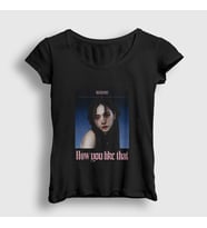 Presmono Kadın Siyah Poster Jisoo Blackpink T-Shirt 271963tt