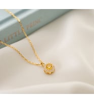 925 Ayar Gümüş Kasım Ayı Doğum Taşı ( Citrine ) Kolye