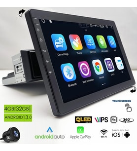 NEWFRON NF-H1R Android Ekran Multimedya 10.1 İnç 4+32GB Android 13 4 Çekirdek Oynar Başlık (Siyah)