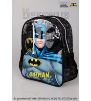 YENİ SEZON LİSANSLI BATMAN TEK BÖLMELİ KÜÇÜK BOY 32 CM ANAOKUL ÇANTASI (Siyah)