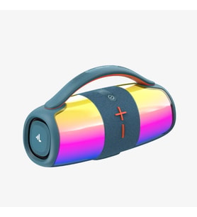 R128 Premium RGB Işıklı Taşınabilir Bluetooth Hoparlör (Mavi)