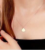 Kişiye Özel 925 Ayar Gümüş Damla Rose Kolye