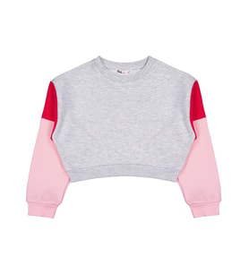 Civil Girls Good Vibes Only Baskılı 6-9 Yaş Sweatshirt - Gri