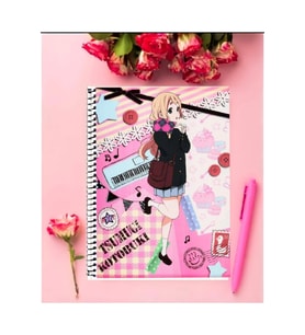 Tsumugı Kotobukı Anime Defter 1 Adet Özel Tasarım A4 Boyutu 21*29 Cm Telli Çizgili Defter