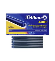 PELİKAN 4001 DOLMAKALEM KARTUŞU DEV ROYAL 5'Lİ MAVİ