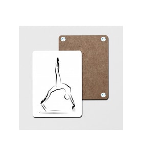 Abstract Pilates Pose Mdf Tablo 20x30 Cm