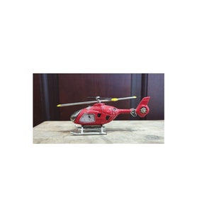 Kırmızı Helikopter Şeklinde Masa Saati